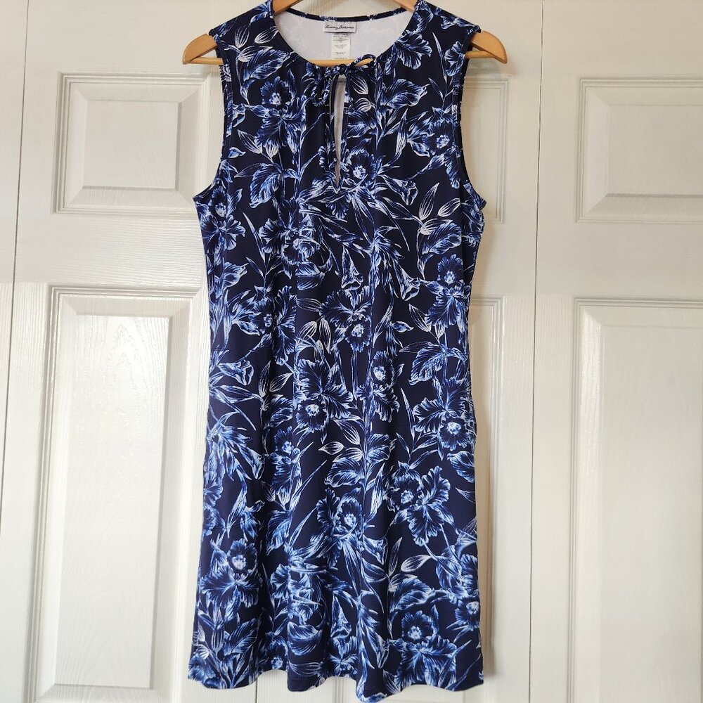 Tommy Bahama blue floral sleeveless sundress dress